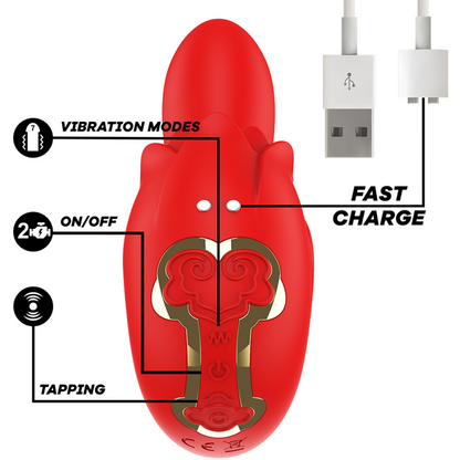 MIA - ESTIMULADOR VIBRADOR SELENA + TOQUES ROJOS