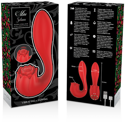 MIA - ESTIMULADOR VIBRADOR SELENA + TOQUES ROJOS