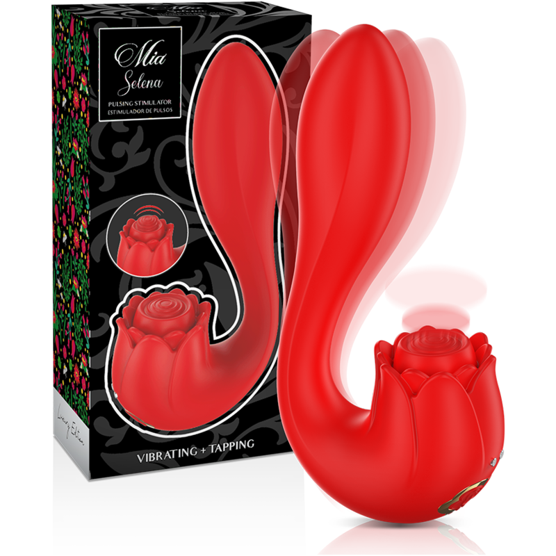 MIA - ESTIMULADOR VIBRADOR SELENA + TOQUES ROJOS