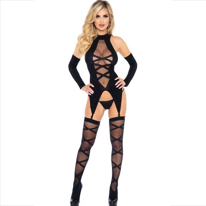 LEG AVENUE - 3-PIECE SET BODY + SOCKS + SLEEVES