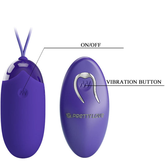 PRETTY LOVE - BERGER YOUTH VIBRATING EGG WITH REMOTE CONTROL VIOLET
