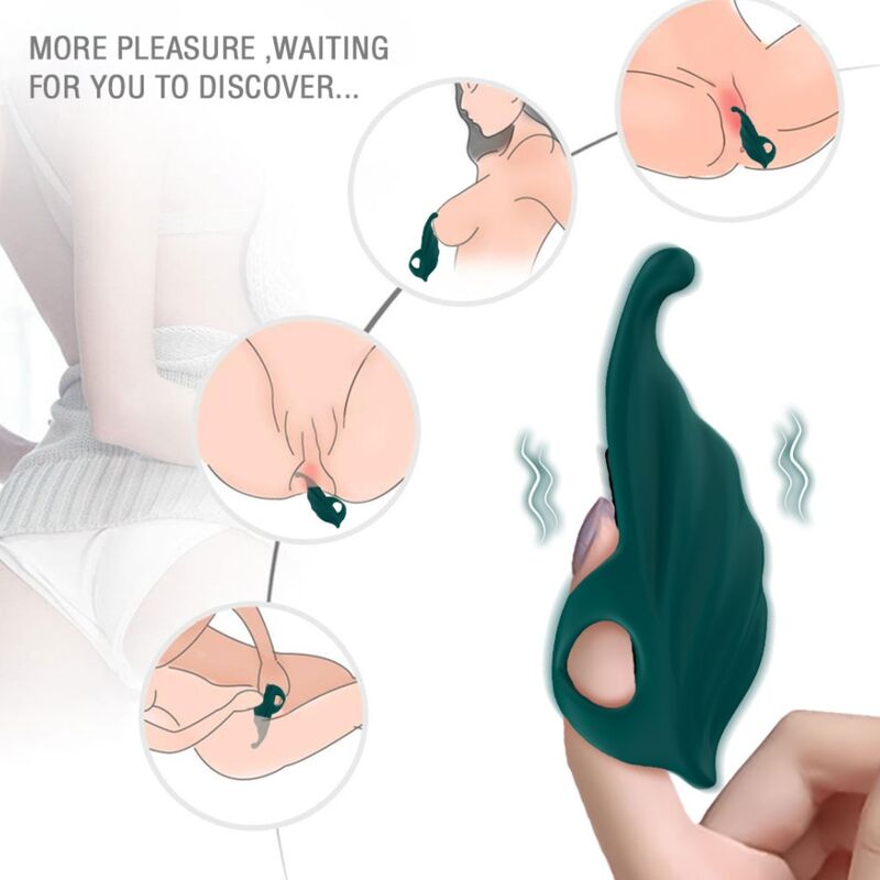 ARMONY - ESTIMULADOR Y VIBRADOR DE DEDO VERDE