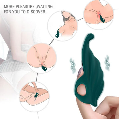 ARMONY - ESTIMULADOR Y VIBRADOR DE DEDO VERDE