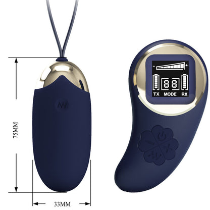 PRETTY LOVE - BLUE REMOTE CONTROL VIBRATING EGG