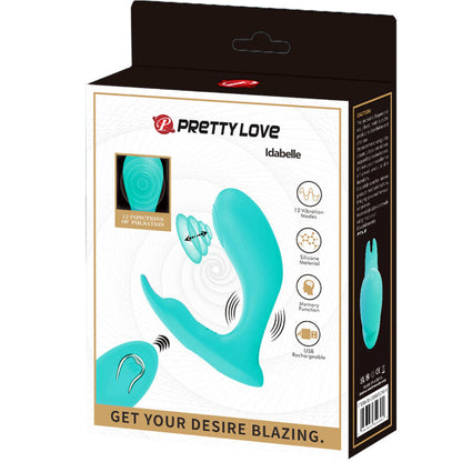 PRETTY LOVE - IDABELLE BLUE CONTROL REMOTO DE VIBRACIÓN Y PULSACIÓN
