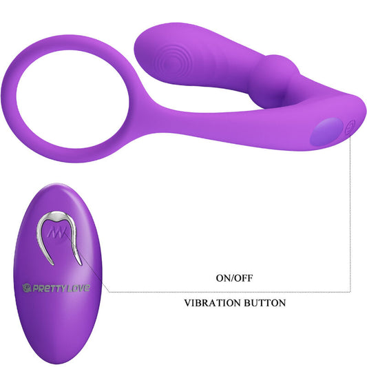 PRETTY LOVE - ANILLO WARREN Y VIBRADOR ANAL VIOLETA