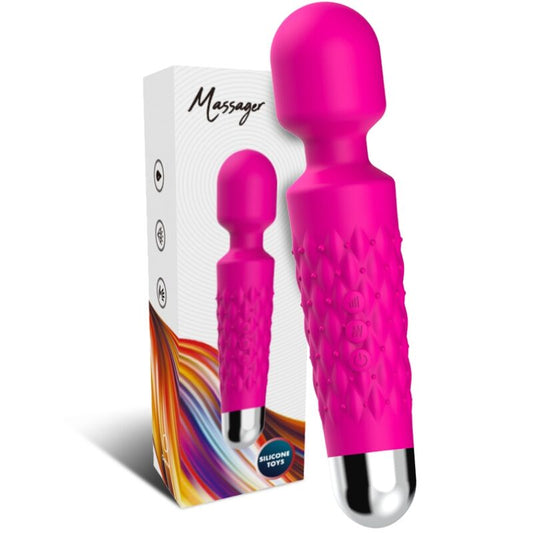 ARMONY - MASAJEADOR POSTMAN Y VIBRADOR CON CABEZAL FUCSIA SUPER FLEXIBLE