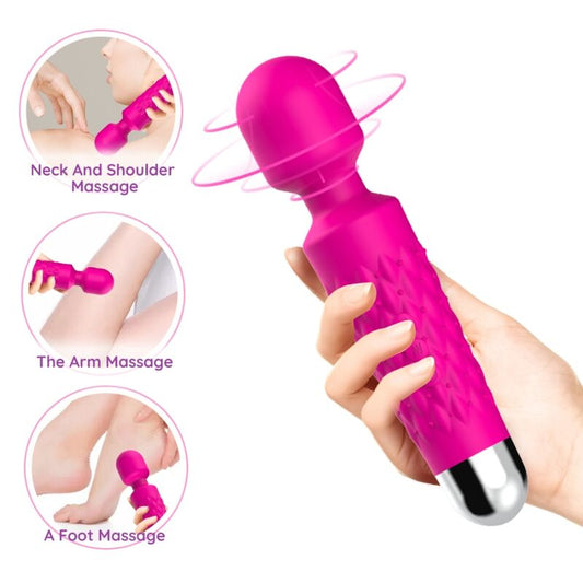 ARMONY - MASAJEADOR POSTMAN Y VIBRADOR CON CABEZAL FUCSIA SUPER FLEXIBLE