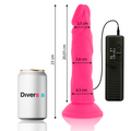 Diversia - Dildo Flexíve Com Vibrao Rosa 23 Cm -O- 4.3 Cm