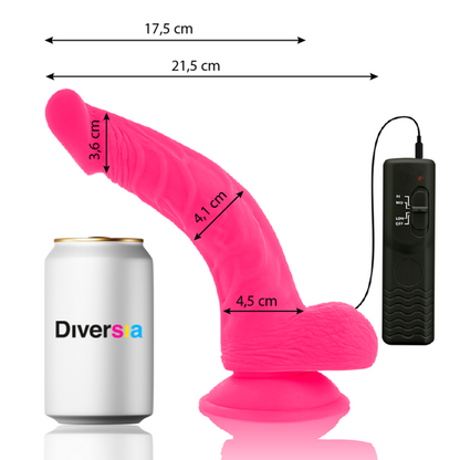 DIVERSIA - VIBRADOR FLEXIBLE DIVERSIA ROSA 21.5 CM -O- 4.5 CM