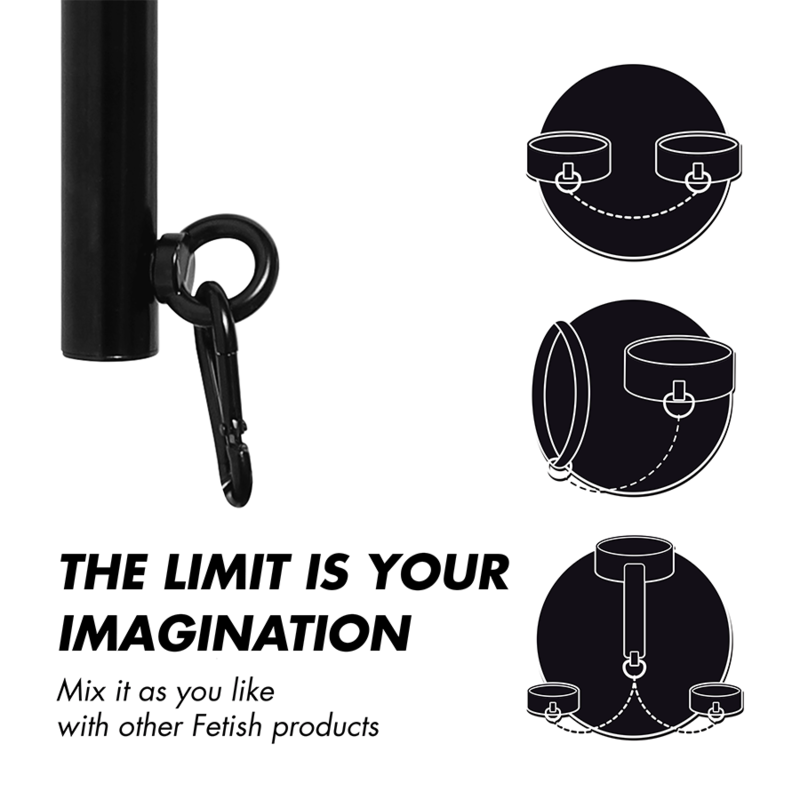FETISH SUBMISSIVE BONDAGE - 4-PIECE ADJUSTABLE SPREADING BAR
