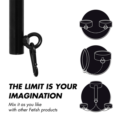 FETISH SUBMISSIVE BONDAGE - 4-PIECE ADJUSTABLE SPREADING BAR