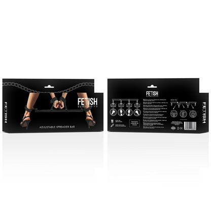 FETISH SUBMISSIVE BONDAGE - 4-PIECE ADJUSTABLE SPREADING BAR