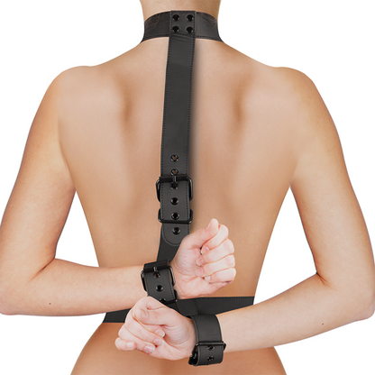 Conjunto de bondage sumiso fetiche: collar y correaje corporal para muñeca