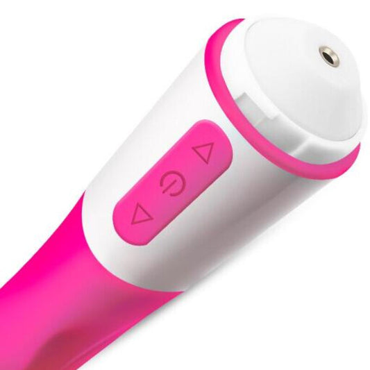 ARMONY - VIBRADOR HAPPY Y ESTIMULADOR FUCSIA RECARGABLE