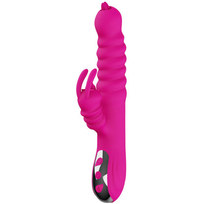 ARMONY - FUCHSIA RABBIT DOUBLE TONGUE MULTIFUNCTIONAL VIBRATOR WITH WARMING EFFECT