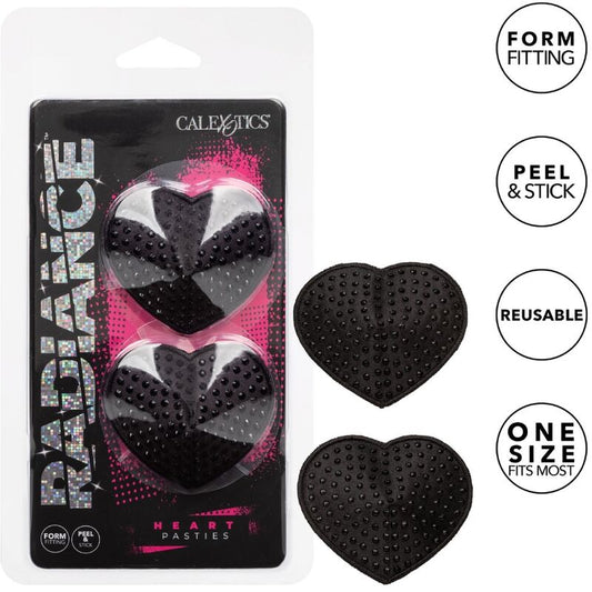 CALEXOTICS - PROTECTORES DE PEZONES CON JOYERÍA EN FORMA DE CORAZÓN RADIANCE