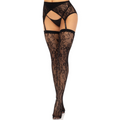 Leg Avenue - Coxas De Renda E Cinto De Ligas Preto