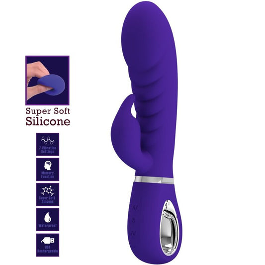 PRETTY LOVE - VIBRADOR MULTIFUNCIÓN PUNTO G MORADO PRESCOTT