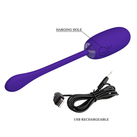 PRETTY LOVE - JULIUS PURPLE WATERPROOF RECHARGEABLE VIBRATING EGG