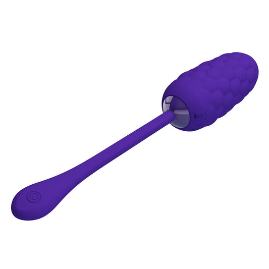 PRETTY LOVE - VIBRATING EGG WITH NAVY TEXTURE, RECHARGEABLE PURPLE
