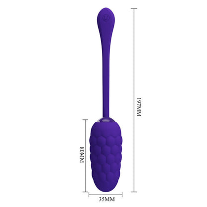 PRETTY LOVE - VIBRATING EGG WITH NAVY TEXTURE, RECHARGEABLE PURPLE