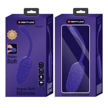 PRETTY LOVE - VIBRATING EGG WITH NAVY TEXTURE, RECHARGEABLE PURPLE