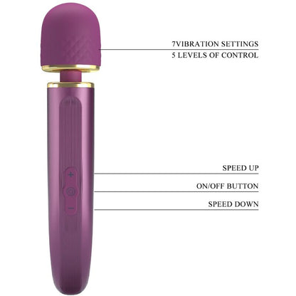 PRETTY LOVE - MASAJEADOR VIBRATORIO MORADO DE 7 MODOS
