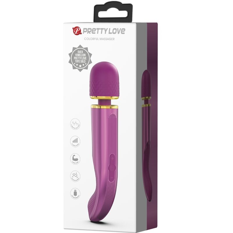 PRETTY LOVE - MASAJEADOR VIBRATORIO MORADO DE 7 MODOS