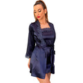 Livco Corsetti Fashion - Jacqueline Lc 90249 Camisón + Blusa + Braguita Azul Marino L/Xl
