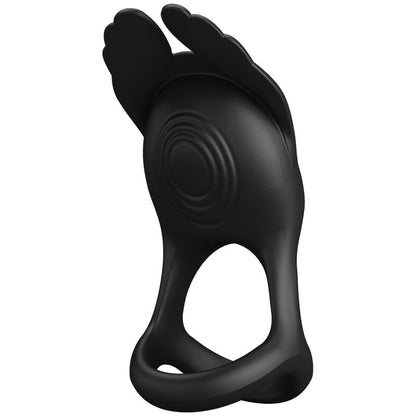PRETTY LOVE - ANILLO VIBRADOR PARA EL PENE SILAS 7 VIBRACIONES SILICONA NEGRA