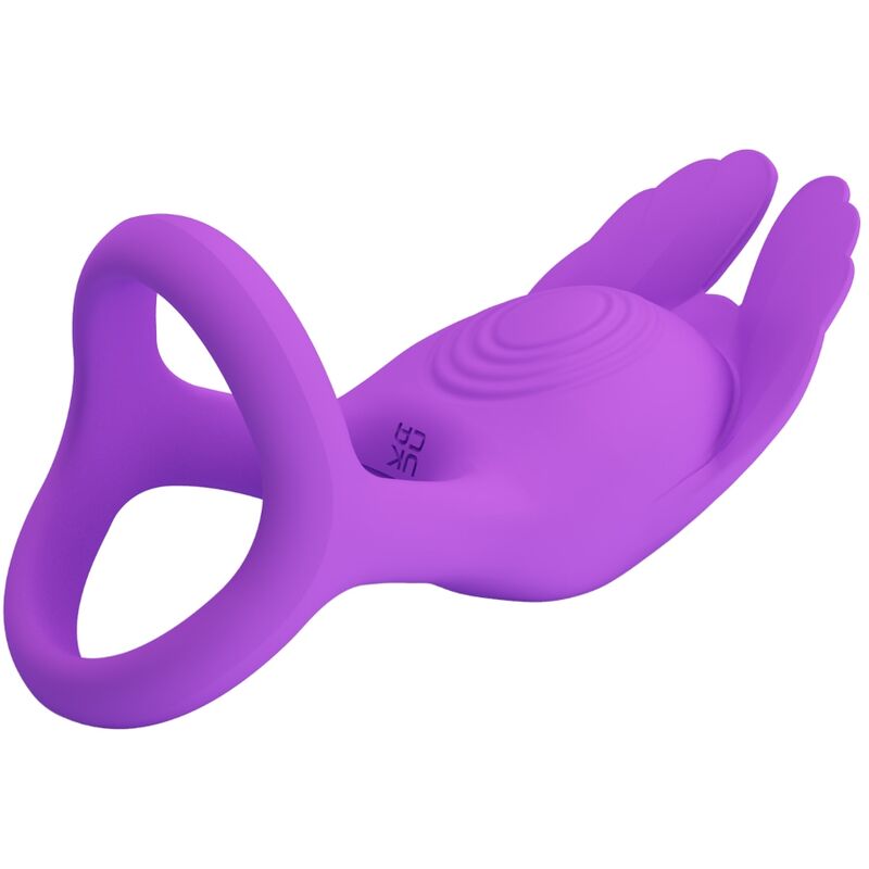 PRETTY LOVE - ANILLO VIBRADOR PARA EL PENE SILAS 7 VIBRACIONES SILICONA MORADA