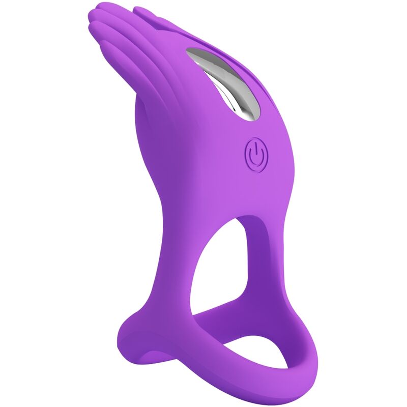 PRETTY LOVE - ANILLO VIBRADOR PARA EL PENE SILAS 7 VIBRACIONES SILICONA MORADA