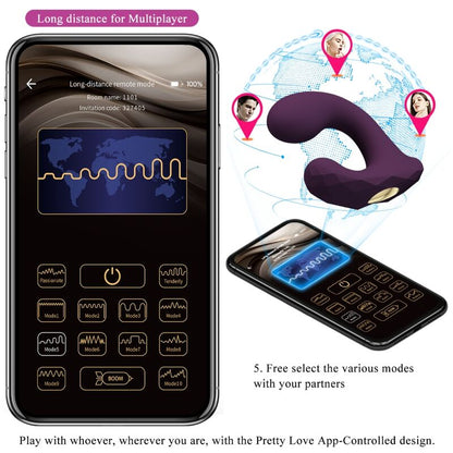 PRETTY LOVE - BILLY CONTROL REMOTO VIBRACIÓN MORADO APP GRATIS