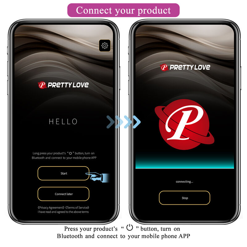 PRETTY LOVE - VIBRADOR ELECTROSHOCK HECTOR POR APP CONTROL MORADO