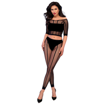 CHILIROSE - CR 4647 TOP AND LEGGINS BLACK S/M