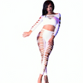 Chilirose - Cr 3654 Top & Leggins Branco S/M