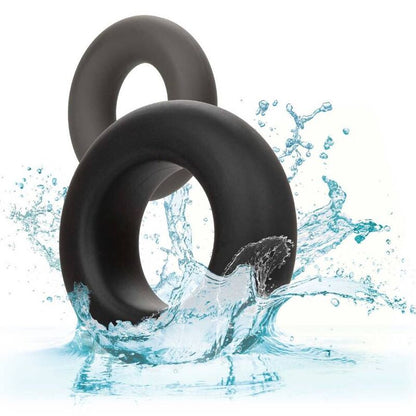 CALEXOTICS - ALPHA SET DE 2 ANILLOS PROLONGADOS GRIS