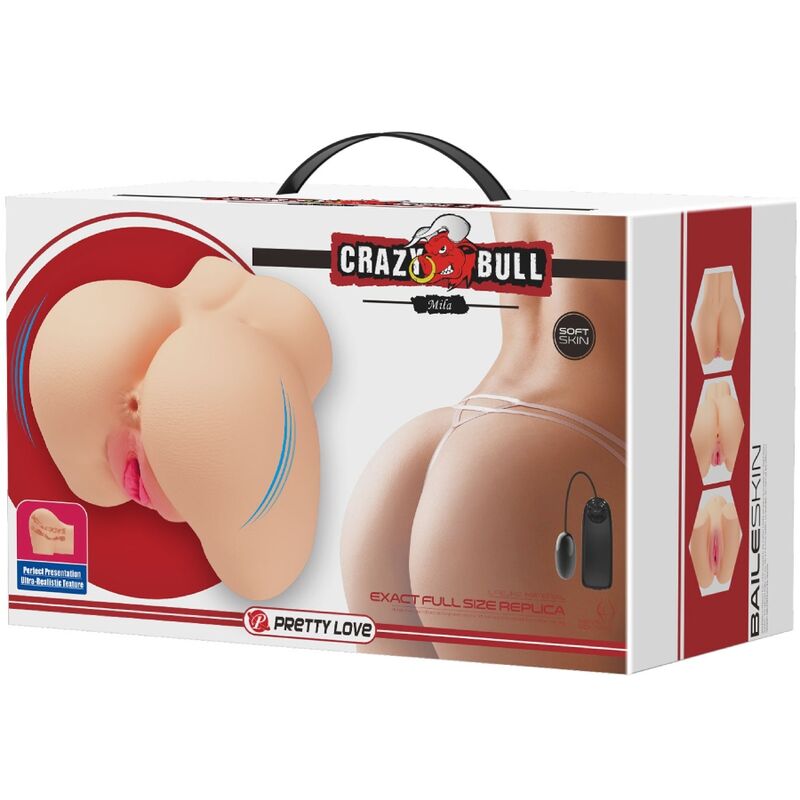 CRAZY BULL - VIBRADOR DE VAGINA REALISTA Y MILA DESNUDA