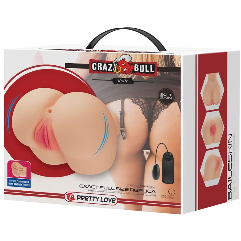 CRAZY BULL - VIBRADOR DE VAGINA REALISTA Y KYLIE DESNUDA