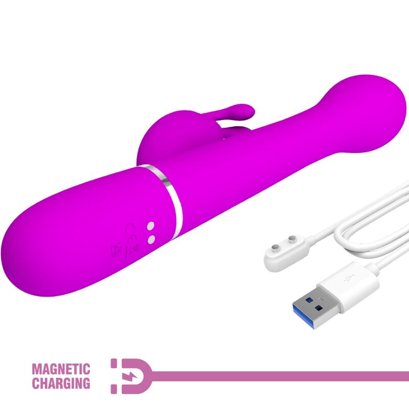 PRETTY LOVE - DEJON RABBIT 3-IN-1 MULTIFUNCTION VIBRATOR VIOLET