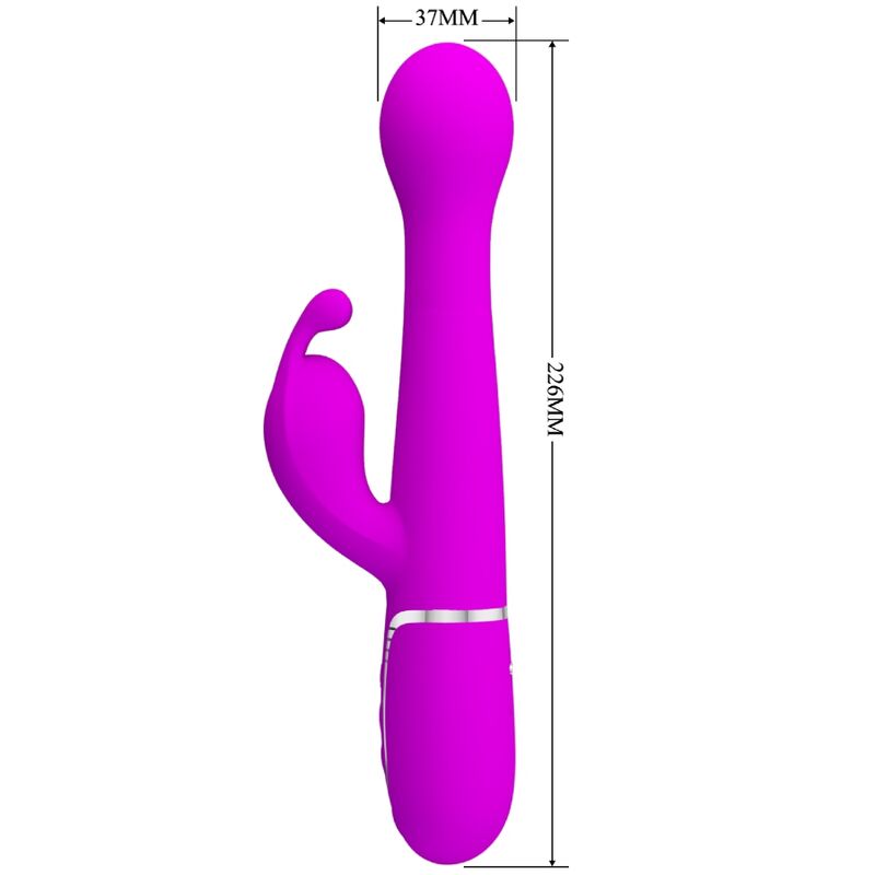 PRETTY LOVE - DEJON RABBIT 3-IN-1 MULTIFUNCTION VIBRATOR VIOLET