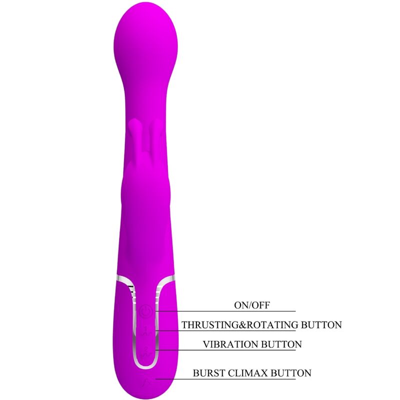 PRETTY LOVE - DEJON RABBIT 3-IN-1 MULTIFUNCTION VIBRATOR VIOLET