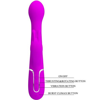 PRETTY LOVE - DEJON RABBIT 3-IN-1 MULTIFUNCTION VIBRATOR VIOLET