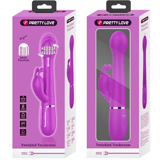 PRETTY LOVE - DEJON RABBIT 3-IN-1 MULTIFUNCTION VIBRATOR VIOLET