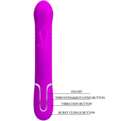 PRETTY LOVE - VIBRADOR COALE RABBIT PERLAS VIOLETAS