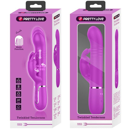 PRETTY LOVE - VIBRADOR COALE RABBIT PERLAS VIOLETAS