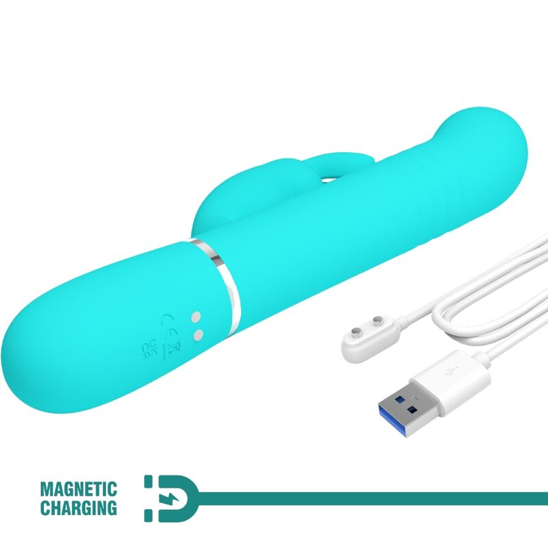 PRETTY LOVE - VIBRADOR COALE AQUA GREEN PEARLS