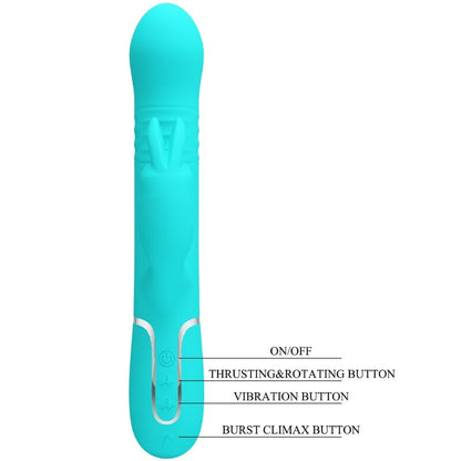 PRETTY LOVE - VIBRADOR COALE AQUA GREEN PEARLS