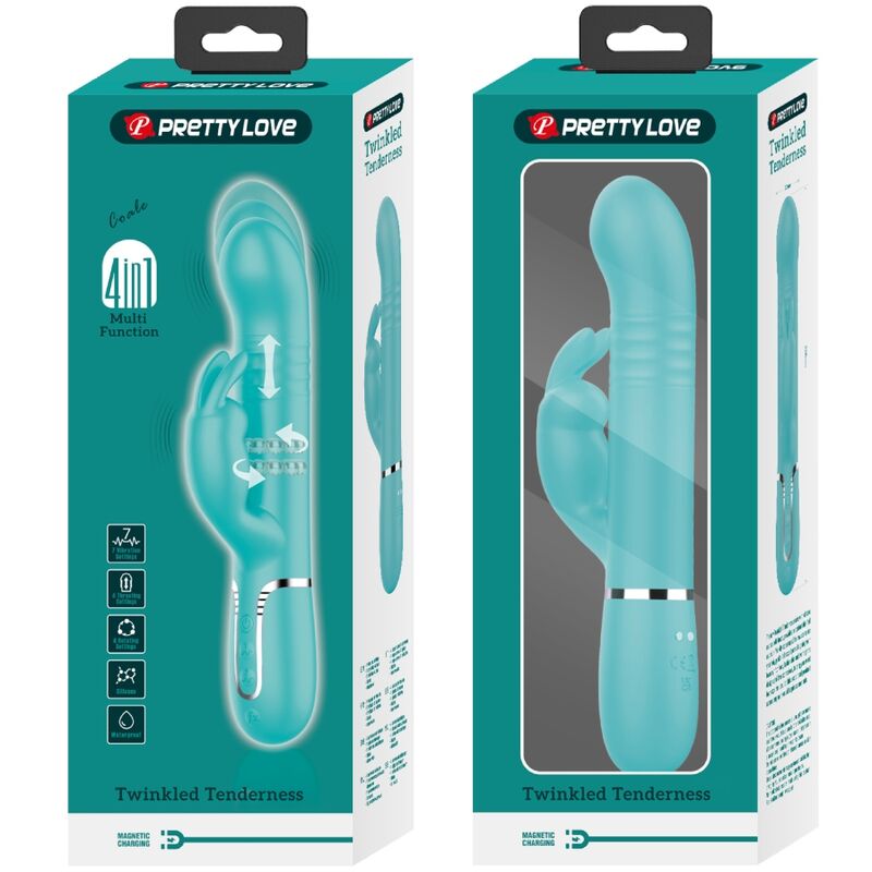 PRETTY LOVE - VIBRADOR COALE AQUA GREEN PEARLS